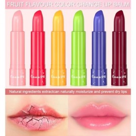 Rouges à lèvres, 6 Pièces Fruit Rouge à Lèvres Rouge Levres Baume à Lèvres, Brillant à Lèvres Hydratant Lèvre Pulpeuse Ensemb