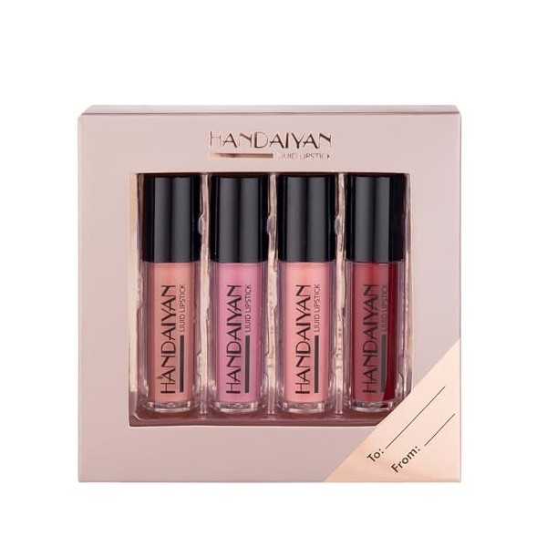 BeauFairy Ensemble de Maquillage Rouge à Lèvres 8 Pièces, Brillant à Lèvres Nacré Chatoyants, Anti Adhésifs, Résistants à Déc