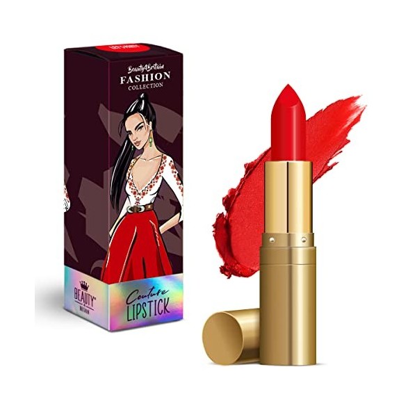 Beauty4Britain Rouge à lèvres semi-mat Couture emballé individuellement Rouge corail brun True Love 