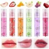 Mikabila 6 Pièces Roll On Lip Gloss,Huile À Lèvres Transparente Incolore,Brillants à Lèvres Aromatisés aux Fruits,Lotion à lè