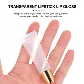 Minkissy Lot de 10 tubes de gloss à lèvres souples vides rechargeables de 10 ml