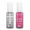 PODERM - LOT 2 PRODUITS | SOIN VERNIS PROFESSIONNEL | Base Coat Tenue Parfaite + Vernis FRAMBOISE Tea Tree | Prévention & Tra