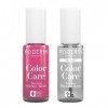 PODERM - LOT 2 PRODUITS | SOIN VERNIS PROFESSIONNEL | Top Coat Brillant Longue Tenue + Vernis FRAMBOISE Tea Tree | Prévention