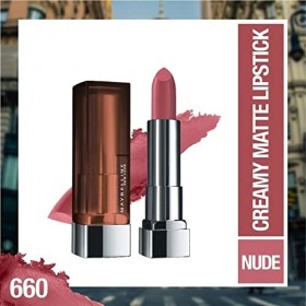 Maybelline New York Color Sensational Creamy Matte Lipstick, 660 Touch of Spice, 3.9g