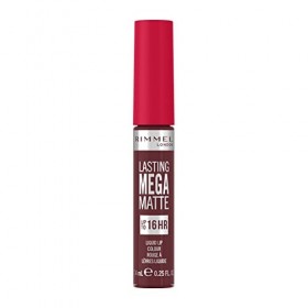 Rimmel London Lasting Mega Matte Rouge à lèvres liquide, longue tenue, hydratant, formule vegan - 810 - Plum this Show, 7,4&nbsp;m