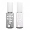 PODERM - LOT 2 PRODUITS | SOIN VERNIS PROFESSIONNEL | Base Coat Tenue Parfaite + Vernis BLANC Tea Tree | Prévention & Traitem