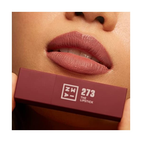3INA MAKEUP - Vegan - The Lipstick 273 + The Automatic Lip Pencil 900 - Bordeaux léger - Rouge à Lèvres - Noir - Crayon Lèvre