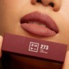 3INA MAKEUP - Vegan - The Lipstick 273 + The Automatic Lip Pencil 900 - Bordeaux léger - Rouge à Lèvres - Noir - Crayon Lèvre