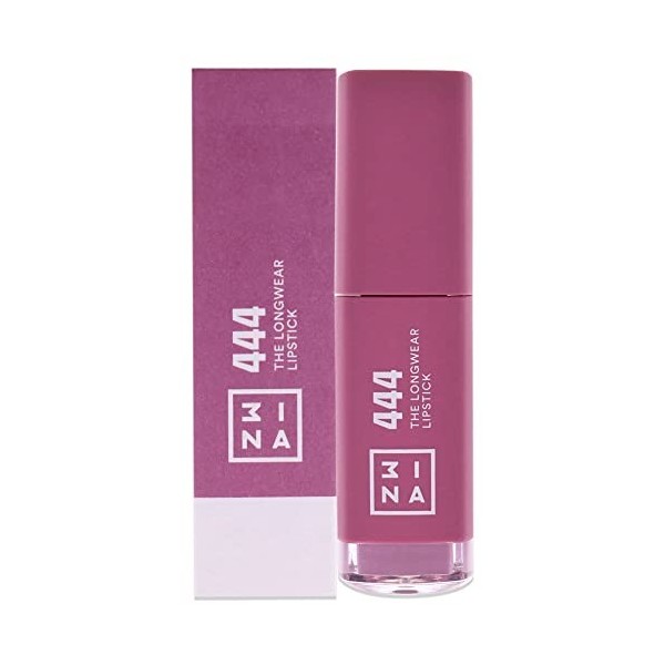3INA MAKEUP - Vegan - Cruelty Free - The Longwear Lipstick 444 - Lilas - Rouge a Lèvres Liquide Longue Tenue - Hautement pigm