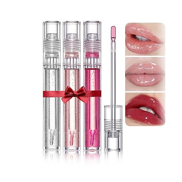 Lot de rouges à lèvres liquides à paillettes scintillantes, anti-adhésives, effet métallique, pour femmes et filles
