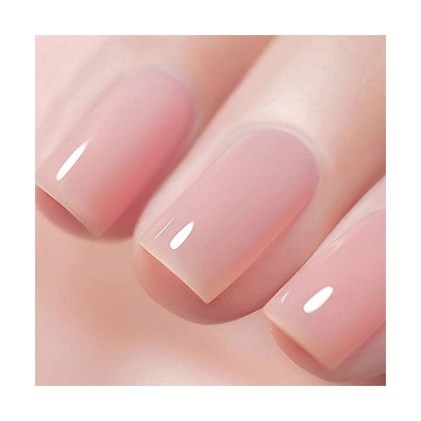 Vishine 4 Couleurs Vernis Gel Semi-Permanent Transparent Milky White Pink Vernis à ongles Naturelle Rose Blanc Laiteux Transp