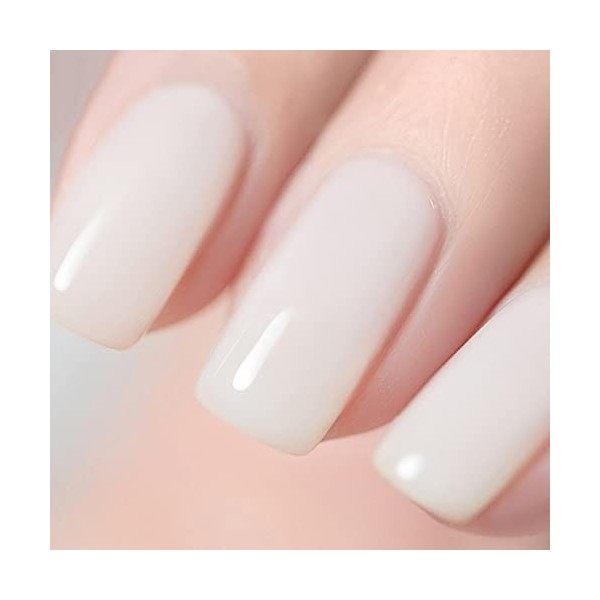 Vishine 4 Couleurs Vernis Gel Semi-Permanent Transparent Milky White Pink Vernis à ongles Naturelle Rose Blanc Laiteux Transp