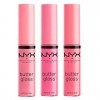 NYX Cosmétiques Beurre Lip Gloss, Eclair, Merengue & Vanilla Cream Pie - Rose Collection 1