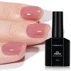 TOMICCA Vernis Semi Permanent Blanc Laiteux, 15ml Naturel French Gel Milky White Nail Art Vernis gel Blanc UV LED Soak Off Ve