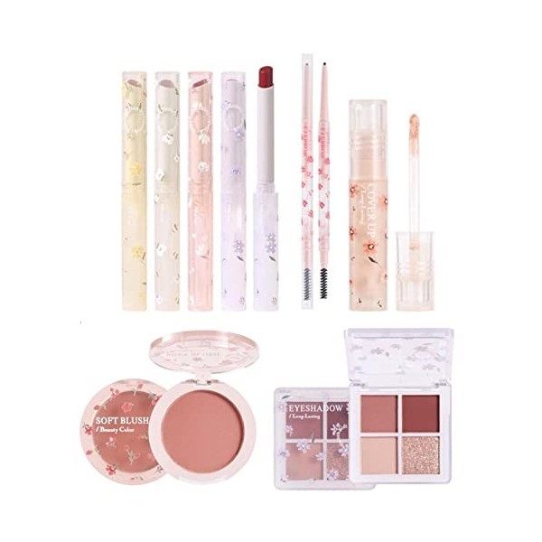 Maquillage Tout-en-un, Maquillage Complet 8 Pièces Pour Femme, Coffret Cadeau Cosmétique Indispensable Comprenant Un Rouge À 