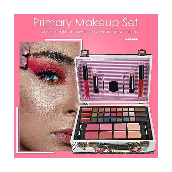 Jextou Maquillage pour Femme Kit Complet, Ensemble beauté Polyvalent Complet 44 pièces, Comprend Fard à paupières, Poudre à S