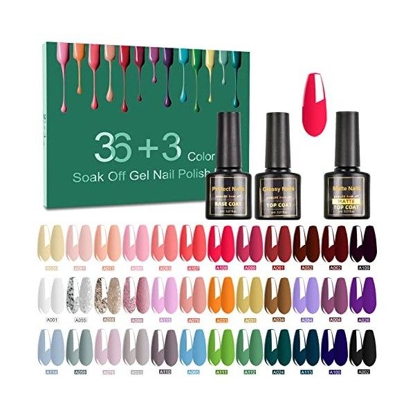 SINZONeu Vernis Semi Permanent-23 Vernis Manucure Nail Art Lot Vernis à Ongles Gel UV LED Nail Polish Soak Off 20 Couleurs Po