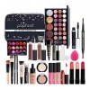 Ruilonghai rangement portable voyage pour maquillage – 27 pièces – Kit maquillage professionnel – Ensemble maquillage avec fa