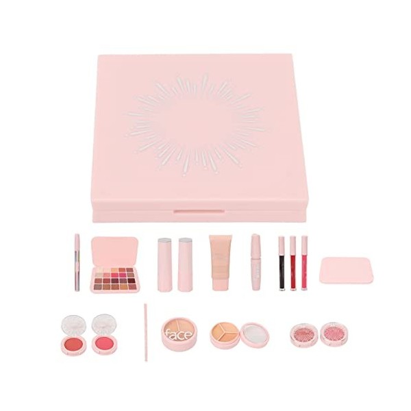 Srliya Kit de Maquillage 14 Pièces pour Femme, Coffret Cadeau de Maquillage 20 Couleurs, Ombre à Paupières, Rouge à Lèvres, B