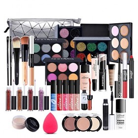 Coffret Maquillage, MKNZOME 34 Pcs Kit Maquillage Femme Professionnel avec  trousse de Maquillage Palettes de Maquillage Fard à paupières Brillant à  lèvres Ensemble de cadeau d'anniversaire Noël : : Beauté et Parfum