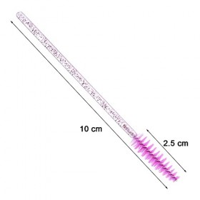 Tbestmax Lot de 500 brosses à mascara jetables pour extensions de cils colorés