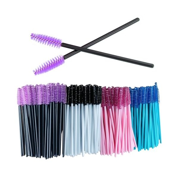 Lot de 200 brosses à cils jetables pour mascara, maquillage des cils pour lifting et extensions de cils