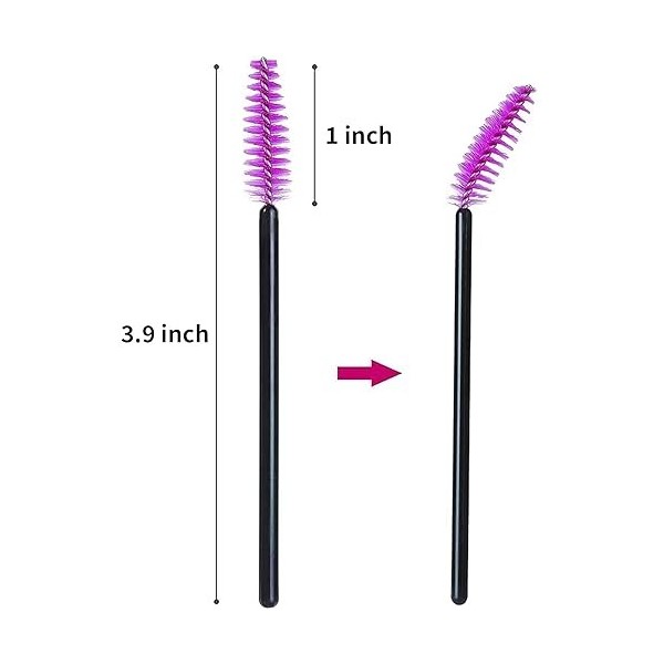 Lot de 200 brosses à cils jetables pour mascara, maquillage des cils pour lifting et extensions de cils