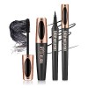 Mascara et Eyeliner, MKNZOME Mascara Waterproof Noir Eye Liner Mascara Fibre de Soie 4d Longue Durée Yeux Maquillage Femme po