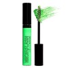 Mascara néon UV Glow - Mascara coloré végétalien - Imperméable - Bleu fluo - Mascara à paillettes en fibre 4D - Épais et long