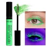 Mascara lumineux UV, Mascara Fluorescent de couleur arc - en - ciel, Mascara de couleur néon imperméable à leau, extension d