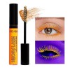 Mascara lumineux UV, Mascara Fluorescent de couleur arc - en - ciel, Mascara de couleur néon imperméable à leau, extension d