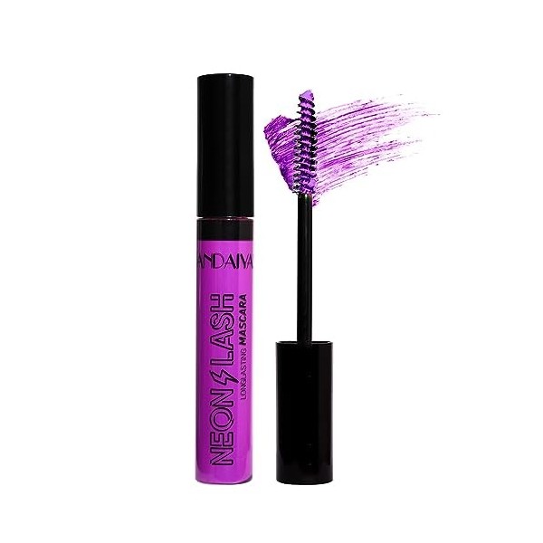 Mascara lumineux UV, Mascara Fluorescent de couleur arc - en - ciel, Mascara de couleur néon imperméable à leau, extension d