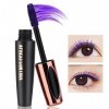 13g Mascara, Volumisant & Mascara allongeant, Formule sans flocon lavable imbibé dextrait de bambou et de fibres Couleur Mas