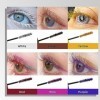 MKNZOME 6 Couleurs Mascara Coloré, Mascara Waterproof Longue Tenue Mascara Fibre de Soie 4d Maquillage Femme Yeux pour Hallow