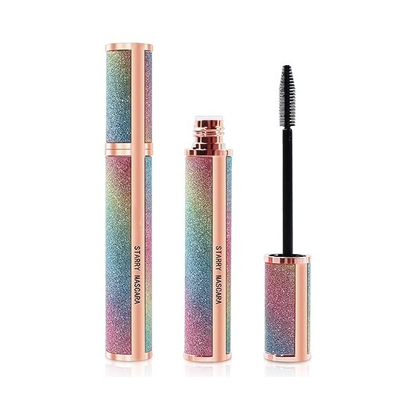 FRXVUC Volume Extension Mascara étanche, Mascara Waterproof et Anti-taches, Mascara Épaississant et Allongeant Noir, 4D Imper