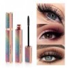 FRXVUC Volume Extension Mascara étanche, Mascara Waterproof et Anti-taches, Mascara Épaississant et Allongeant Noir, 4D Imper