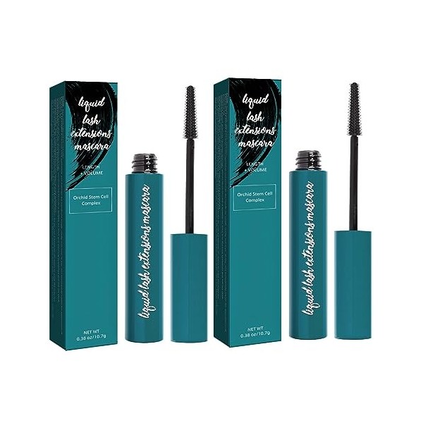 Ninge Lash Extensions Mascara, mascara étanche noir, œil noir, mascara imperméable, extension dramatique longue durée 2 pièc