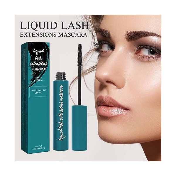 Ninge Lash Extensions Mascara, mascara étanche noir, œil noir, mascara imperméable, extension dramatique longue durée 2 pièc