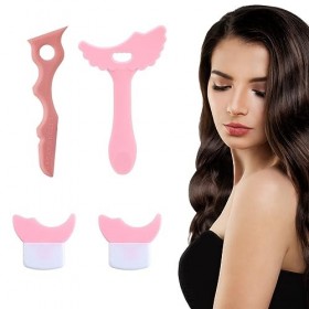 Lot de 4 pochoirs en silicone réutilisables pour eye-liner - Aide multifonction - Pour débutants - Pour femmes et filles - Ap