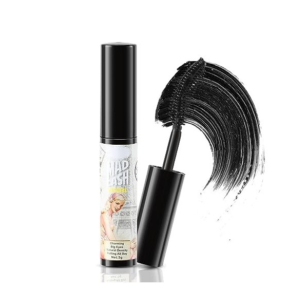 Boobeen Mascara coloré volume et longueur, mascara imperméable pour les cils avec brosse, pour un maquillage naturel des cils