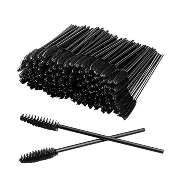 Lot de 100 baguettes jetables pour mascara, extensions de cils, sourcils, cils 2 paquets de 50 