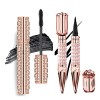 Joyeee Mascara Waterproof Noir, Mascara Fibre de Soie 4D + Eyeliner Set, Noir Waterproof Eyeliner Eyeliner, Volume Long Lasti