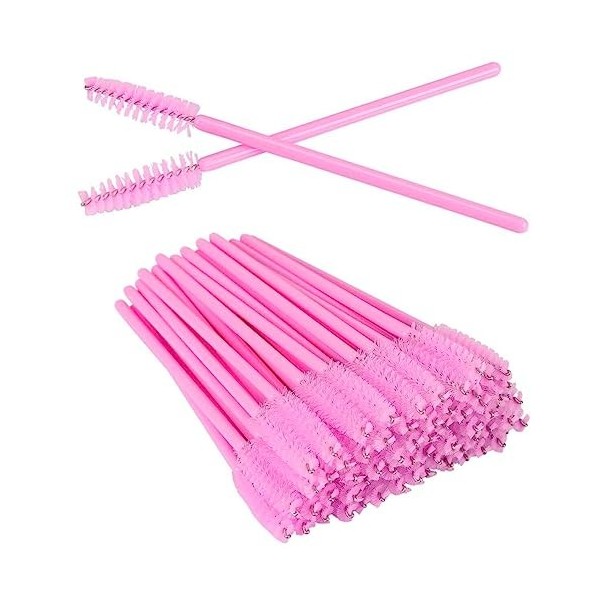 Lot de 100 pinceaux à cils jetables en cristal pour mascara pour les yeux, les sourcils, lapplicateur de sourcils, les exten