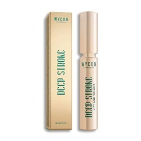 WYCON cosmetics MASCARA DEEP STROKE - Mascara noir volumisant pour les cils des yeux, Applicateur en silicone pour plus de vo