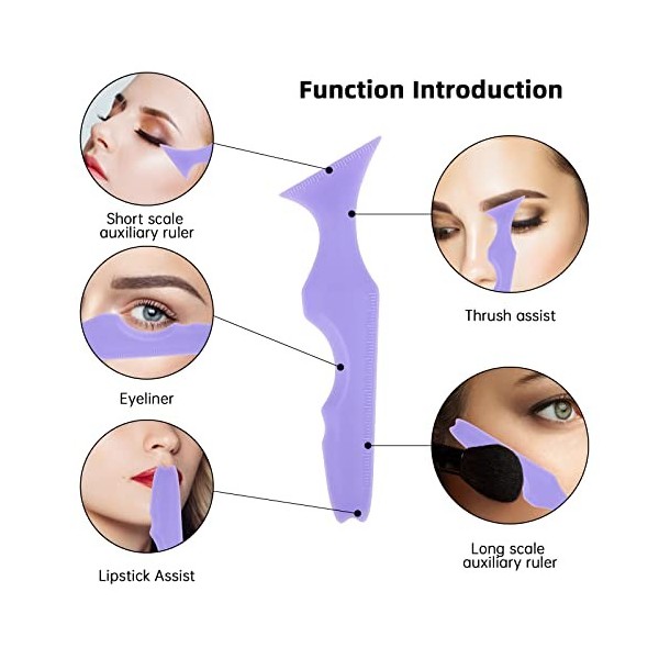 Pochoirs deyeliner en silicone, réutilisables, multifonctionnels, applicateur de cils, mascara, outil de protection pour les