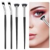 Lot de 4 pinceaux éventails pour mascara, cils et sourcils, pinceaux de maquillage sans bavures, outils de maquillage pour ci