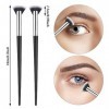 Lot de 4 pinceaux éventails pour mascara, cils et sourcils, pinceaux de maquillage sans bavures, outils de maquillage pour ci