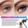 4D Mascara Noir Lot de 2, Mascara Effet Faux Cils Noir Waterproof, Anti-taches et Non Agglomérant, Mascara Pour Le Volume et 