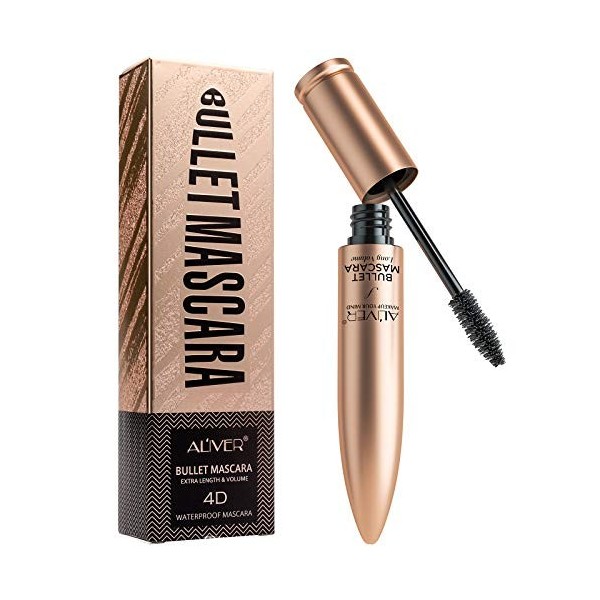 Mascara pour cils en fibre de soie 4D, allongeant et épais, extension longue, imperméable à leau lourde, force de la membran