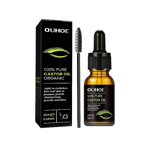 NOTRAK Huile De Ricin, Fortifiante, Nourrissante, Hydratante, Soin des Cils Longue Durée, Huile De Ricin Saine pour Femmes, H